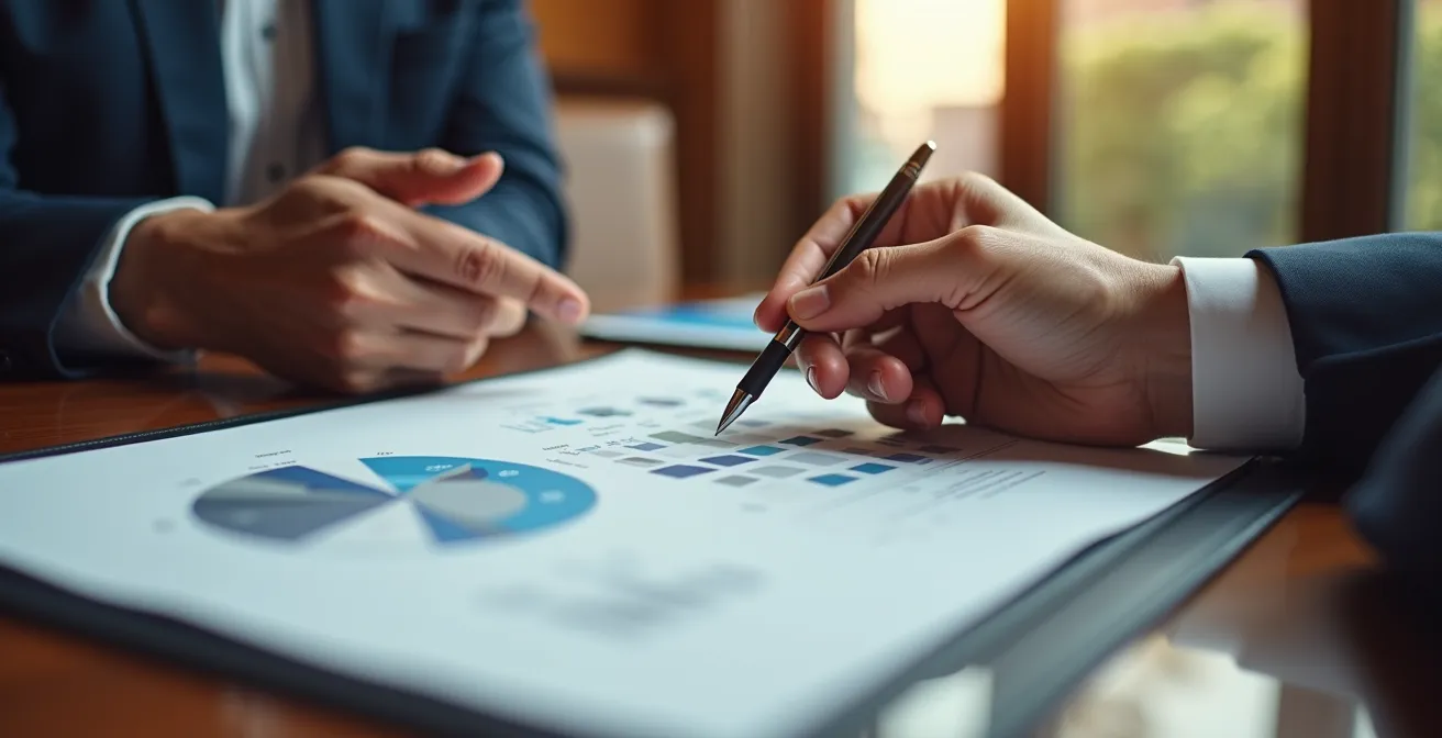 Gros plan sur des mains signant un document professionnel