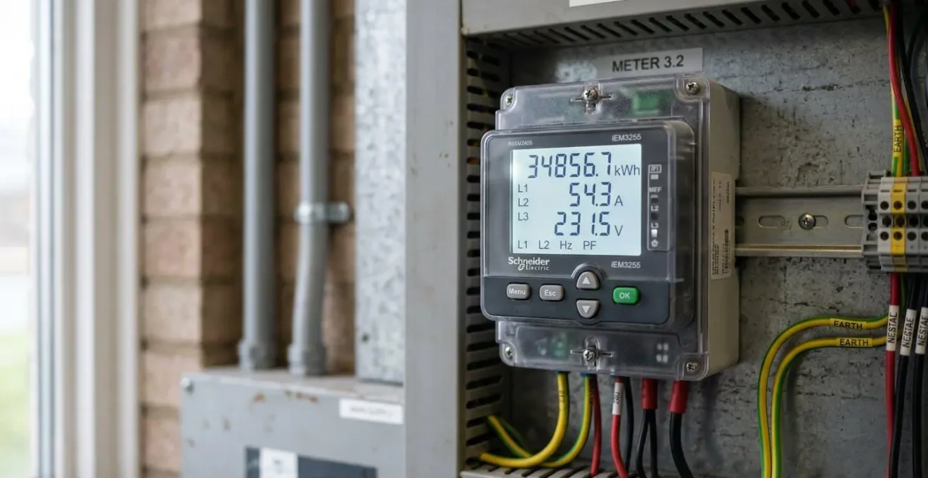 Compteur électrique professionnel SAPHIR avec affichage digital en local technique